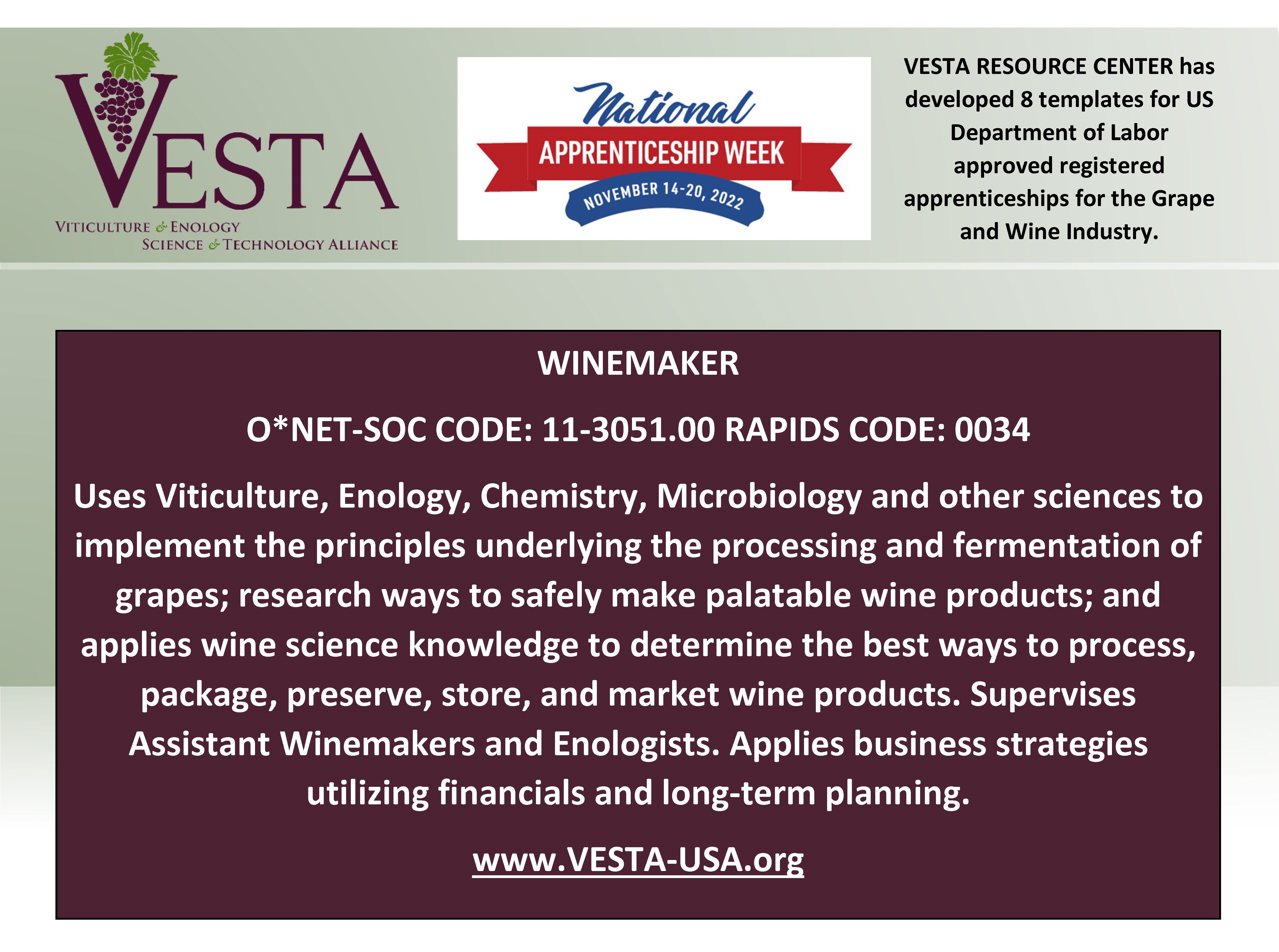 VESTA and the US Department of Labor Celebrates the 85th Anniversary of the Registered Apprenticeship Act