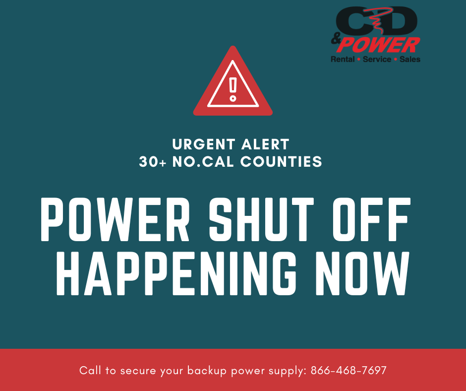 URGENT: PG&E Announces Immediate Power Shut Off Events in Napa & 30+ Northern California Counties